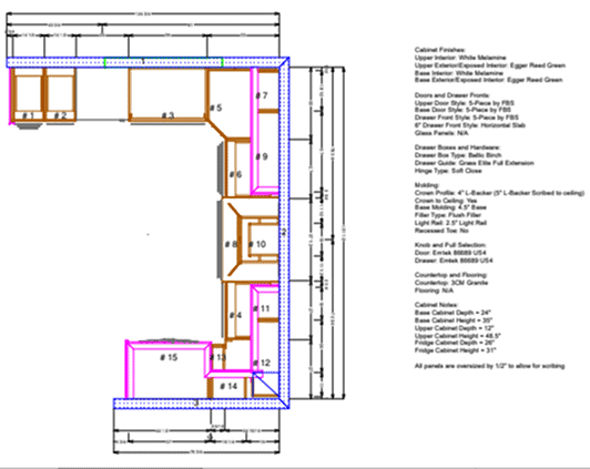 Example Co Floor Plan Detailed floor plan of Example Co showing room layout and dimensions for renovation.